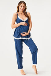 Kinderly Pijama sarcină din bumbac Harriet lungă albastru L