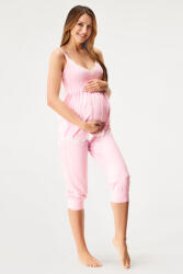 Kinderly Pijama sarcină din bumbac Harriet scurtă roz M
