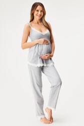 Kinderly Pijama sarcină din bumbac Harriet lungă gri XL