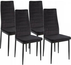 WM-Meble Scaun din catifea Coleta Nova Negru - 1 buc (chair Bergamo VELVET SC 692 black)