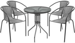 MWM Meble Set mobilier de gradina Astino cu 2 scaune Natural (5999125106214)