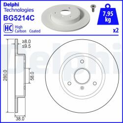 DELPHI Disc frana DELPHI BG5214C