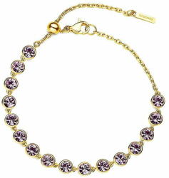  Brosway Csillogó aranyozott karkötő lila színű kristályokkal Symphonia BYM155