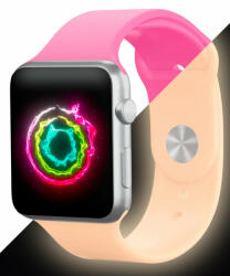 SmartWatcherz Sötétben Világító Apple Watch Szilikon Szíj Pink, S/M, 42, 44, 45, 49mm (89690-89715)