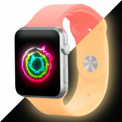 SmartWatcherz Sötétben Világító Apple Watch Szilikon Szíj Coral, M/L, 42, 44, 45, 49mm (89690-89705)