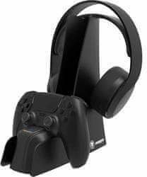  Snakebyte 2in1 Dual Charge & Headset Stand 5 töltő PS5 fekete színűhöz