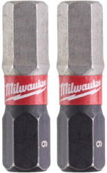 Milwaukee Shockwave 6x25mm 2pc. 4932430897 Set capete bit, chei tubulare