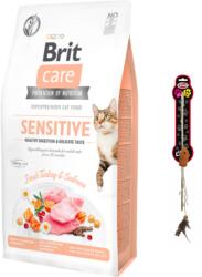 Brit Care Cat Grain-Free Sensitive Healthy Digestion & Delicate Taste cu curcan și somon 7kg Pet Nova jucărie pentru pisici de jucărie pentru pisici cu undiță de pescuit cu pește . Lungimea undiței de pesc