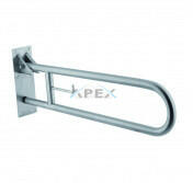 Merida Felhajtható kapaszkodó, fali, toalettpapír tartóval, rozsdamentes, szálcsiszolt