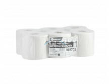 Merida Belsőmag adagolású rolnis kéztörlő, fehér, újrahasznosított, 1réteg, 210m, 6 tekercs/csomag
