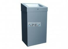 Merida Hulladékgyűjtő, 45L, falra szerelhető, rozsdamentes, szálcsiszolt, nyitott