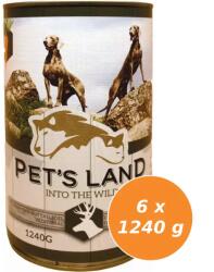 Pet's Land Pet s Land Dog Konzerv Vadashús répával 6x1240g