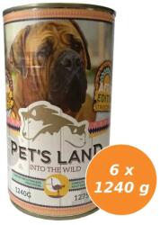 Pet's Land Pet s Land Dog Konzerv Strucchússal Africa Edition 6x1240g - grandopet