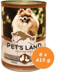 Pet's Land Pet s Land Dog Konzerv Baromfi 6x415g