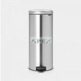 Merida Huladékgyűjtő, 30L Rozsdamentes SZÁLCSISZOLT lábpedálos