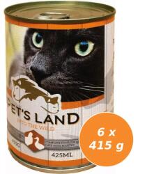 Pet's Land Pet s Land Cat Konzerv Baromfi 6x415g - grandopet