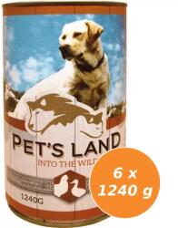 Pet's Land Pet s Land Dog Konzerv Baromfi 6x1240g
