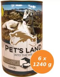 Pet's Land Pet s Land Dog Konzerv SertésHal körtével 6x1240g