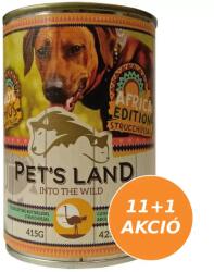 Pet's Land Pet s Land Dog Konzerv Strucchússal Africa Edition 12x415g - grandopet