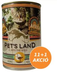 Pet's Land Pet s Land Cat konzerv Strucchússal Africa Edition 12x415g