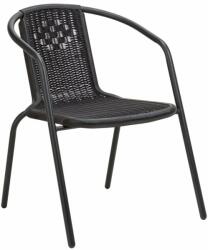 Texim BISTRO kerti szék, rattan utánzat, fekete (34570267)