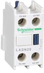 Schneider Electric TeSys D - LADN20 - Segédérintkező blokk, homloklapi, 2Z, csavaros csatlakozás (LADN20)