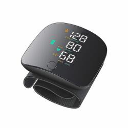 LuVLoM Fengle FL-306 csuklós vérnyomásmérő, LED kijelző nagy betűtípussal, önmérés, szabálytalan pulzus érzékelés, klinikailag validált termék, mandzsetta 22 és 32 cm között, 90 memóriával, Fekete (LR3)