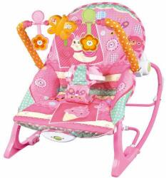 Pepita Scaun de relaxare cu vibrații muzicale Pepita cu jucării #roz (BB-33C) Sezlong balansoar bebelusi