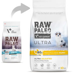 VetExpert Vetexpert RAW PALEO ULTRA PULYKÁVAL KÖLYÖKKUTYA KÖZEPES/NAGY 10 KG