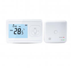 OMU system P804RF digitális szobatermosztát vezeték nélküli programozható LCD kijelzővel vevőegységg (P804RF)
