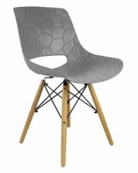 Jumi Scaun stil scandinav, PP, lemn, max 100 kg, gri, 45x55x78 cm, Lars (CM-910744) - artool