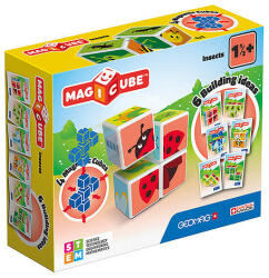 Geomag Magicube Printed Insects magnetic blocks + cards 7 db GEO-121