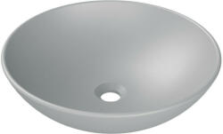CeraStyle - Top Counter pultra ültethető porcelán mosdó - ZERO - O - MATT SZÜRKE - Ø 46 cm (OC052E81W13) - watermarkt