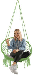TEMPO KONDELA Függő szék, pamut+fém/zöld greenery, AMADO 2 NEW