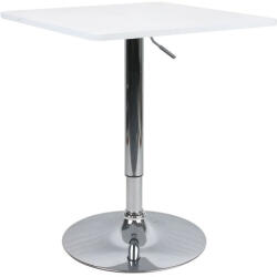 TEMPO KONDELA Bár asztal állítható magasságú, fehér, 60x70-91 cm, FLORIAN 2 NEW