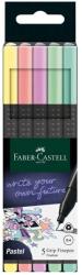 Faber-Castell Liner 0.4 mm pastel FABER-CASTELL Grip, 5 culori/set (FC151602) - roveli