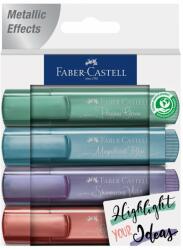 Faber-Castell Textmarker metalizat, varf tesit 1-5 mm, 4 buc/set, FABER-CASTELL (FC154624) - roveli