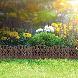 Garden of Eden Virágágyás szegély / kerítés - 16 x 15 cm - barna - 20 db / csomag (11468N) - gardenet