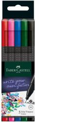 Faber-Castell Liner 0.4 mm FABER-CASTELL Grip, 5 culori/set (FC151604) - roveli