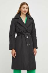 Patrizia Pepe kabát női, fekete, átmeneti, kétsoros gombolású - fekete 40