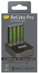 GP Batteries Pro akkumulátor töltő P461+4xAA ReCyko 2700mAh+ dokkoló B54467D (B54467D)