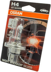 OSRAM , Night Breaker Silver +100% izzó - H4 - P43t - 12V - 60/55W - 1db - szalaialkatreszek