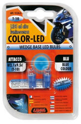 LAMPA LED izzó párban, kék fénnyel - 12V - T10