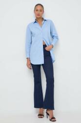 Giorgio Armani pamut ing női, galléros, relaxed - kék XL