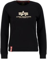 Alpha Industries New Basic Sweater Woman Foil Print - black/metal gold