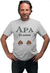  Apa kis szarosai (Személyre szabható) - Férfi Póló (apkisszap15)