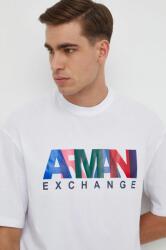 Giorgio Armani pamut póló fehér, férfi, nyomott mintás - fehér M - answear - 24 990 Ft