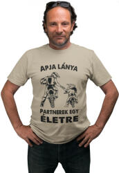  Motoros apa és lánya - Férfi Póló (685256)