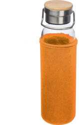 M-Collection Üveg ivópalack neoprén tokban, Narancssárga