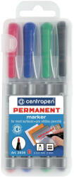  Alkoholos marker készlet, 2mm, B Centropen 2836, 4 klf. szín (COR32943)